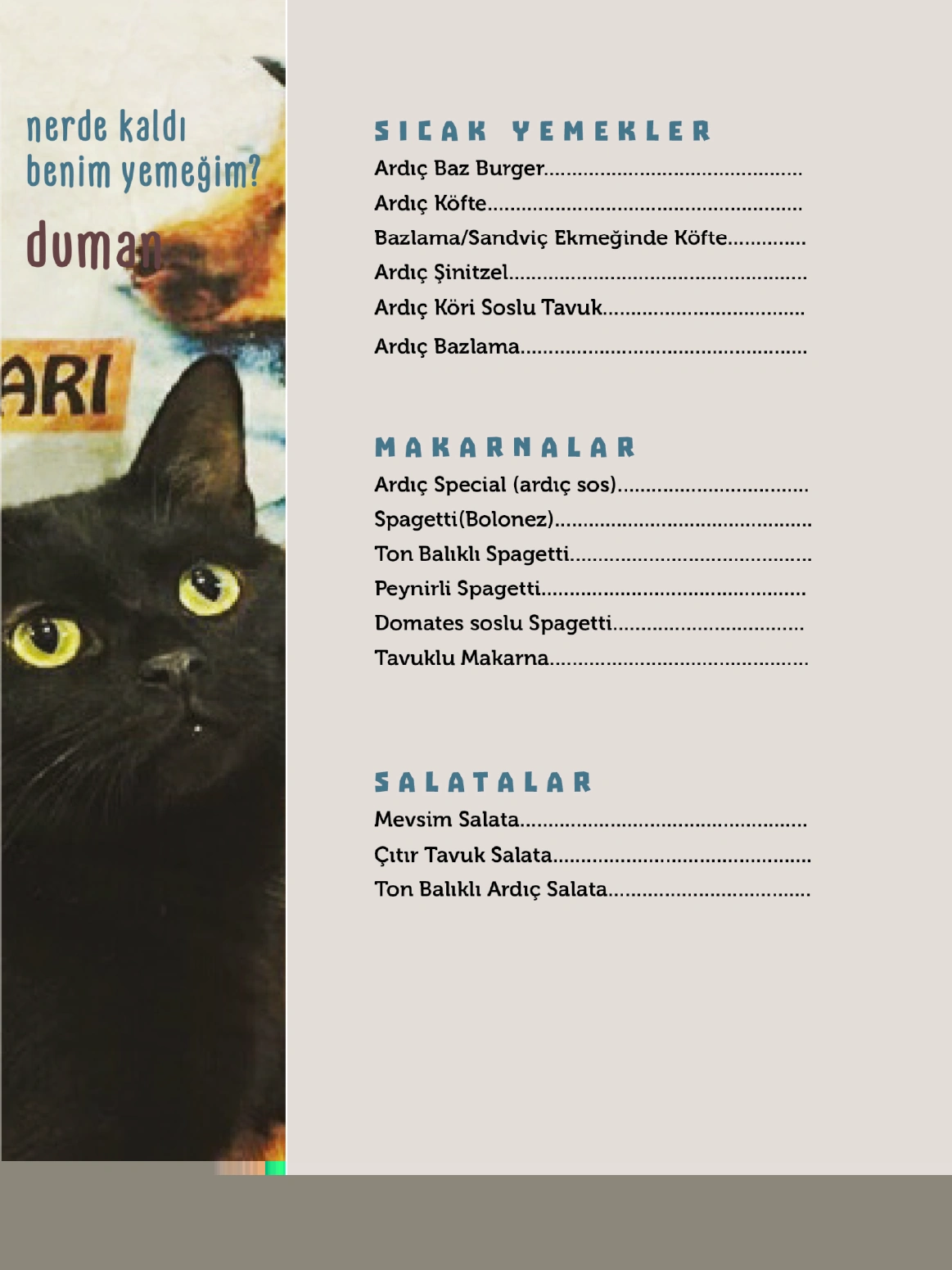 Menü sayfası 6